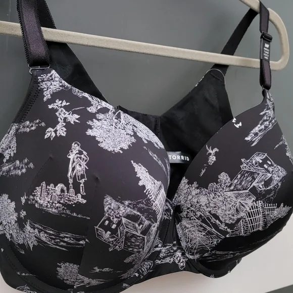 38F Black and White Graphic Print Bra - Picture 2 of 8